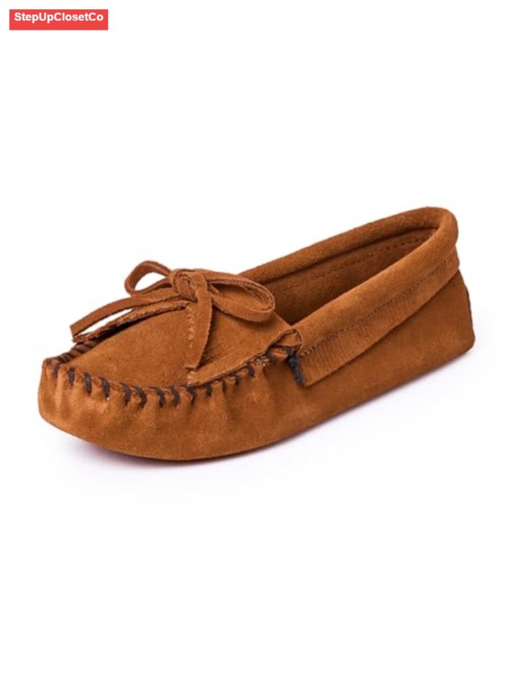 Suede Softsole Mocc Fringe Fringed Round Toe Pull-On